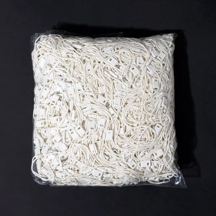 Биркодержатели веревочные с пластиковой пломбой, 1000 шт. белые