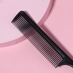 Расчёска с хвостиком, 21×2.5(±1) см, фасовка 20 шт., чёрная