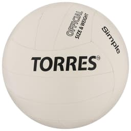 Волейбольный мяч TORRES Simple, V32105, машинная сшивка, 18 панелей, размер 5, TPU, бутиловая камера