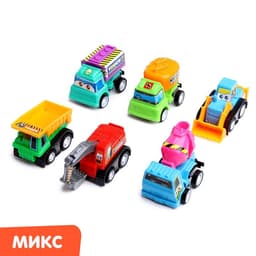 Набор инерционных машин «Стройка» в сумке, 6 штук, МИКС
