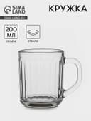 Кружка ОСЗ «Ретро», 200 мл, стекло, прозрачная