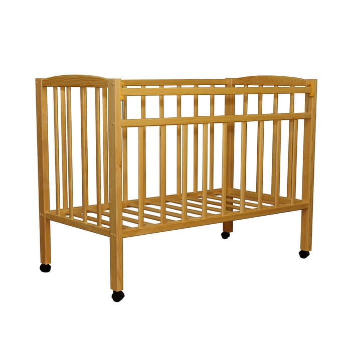 Детская кровать на колёсах, берёза