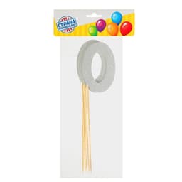 Топпер для торта «Цифра 0», набор 6 шт., МИКС