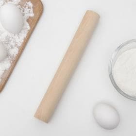 Скалка для теста Доляна, 24×3 см, дерево берёза