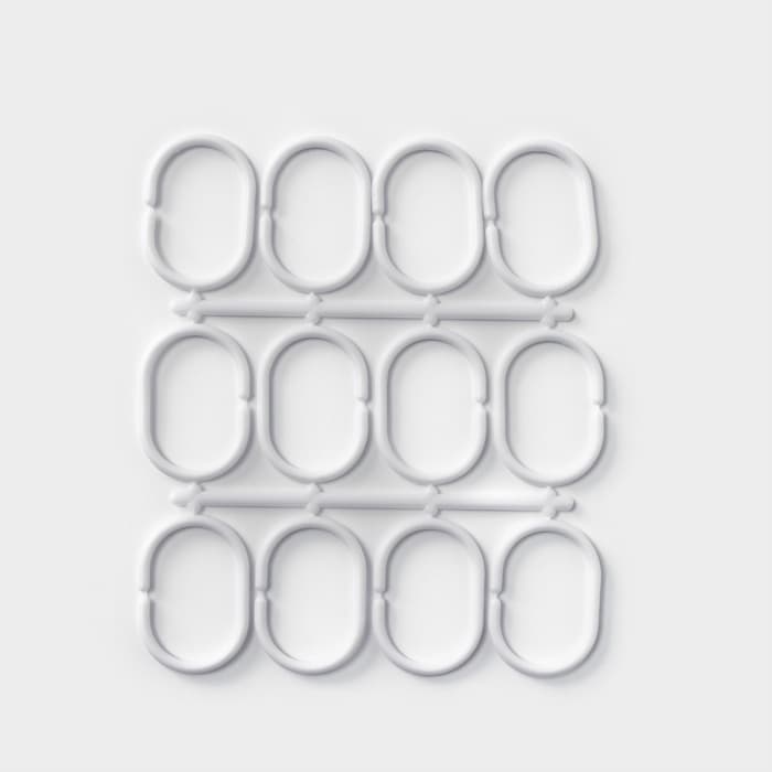 Штора для ванной Доляна «Орион», 180×180 см, белая