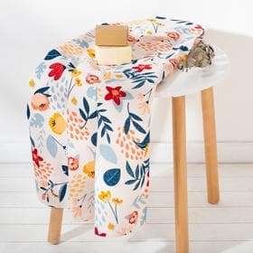 Полотенце банное вафельное «Цветочное поле» 80×150 см, 100% хлопок, 160 г/м²