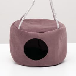 Подвесной дом для грызунов, 15×10 см, круглый, мебельная ткань, флис, цвет МИКС