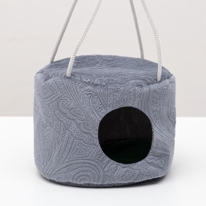 Подвесной дом для грызунов, 15×10 см, круглый, мебельная ткань, флис, цвет МИКС