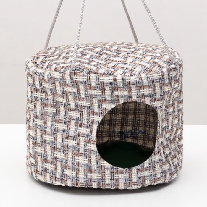 Подвесной дом для грызунов, 20×15 см, круглый, мебельная ткань, флис, цвет МИКС