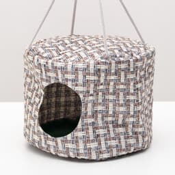 Подвесной дом для грызунов, 20×15 см, круглый, мебельная ткань, флис, цвет МИКС