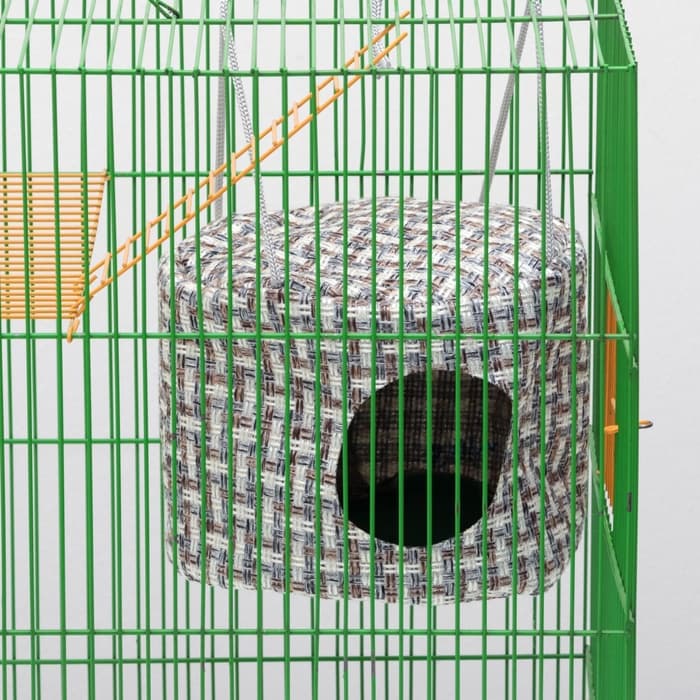 Подвесной дом для грызунов, 20×15 см, круглый, мебельная ткань, флис, цвет МИКС