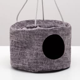 Подвесной дом для грызунов, 20×15 см, круглый, мебельная ткань, флис, цвет МИКС