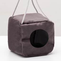 Подвесной дом для грызунов «Куб», 12×12×12 см, мебельная ткань, флис, цвет МИКС