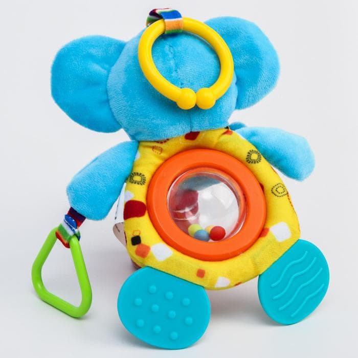 Подвеска - погремушка на кроватку/коляску Крошка Я, с прорезывателем, от 3 мес., МИКС