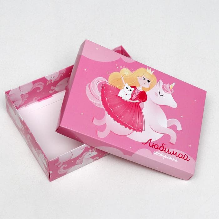 Подарочная коробка сборная «Сестренке», 21×15×5.7 см