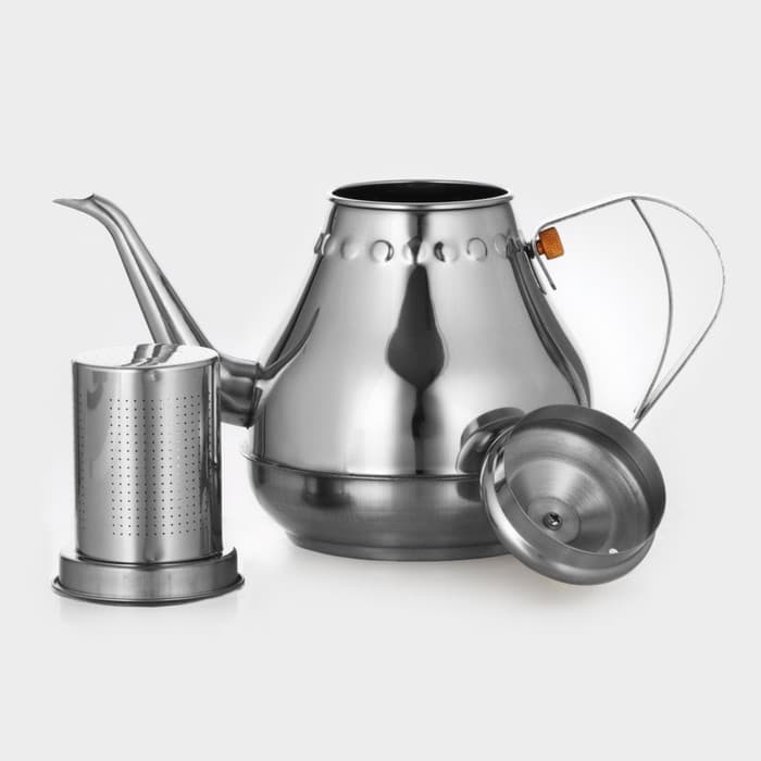 Заварочный чайник «Леранс», 1.2 л, металлическое сито, нержавеющая сталь, хромированный