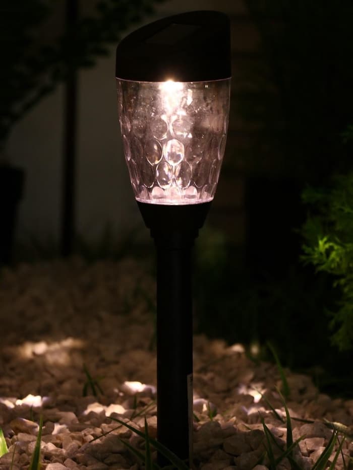 Садовый светильник «Трапеция скошенная», уличный, на солнечной батарее, 1 LED, свечение тёплое белое