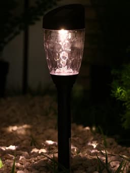 Садовый светильник «Трапеция скошенная», уличный, на солнечной батарее, 1 LED, свечение тёплое белое