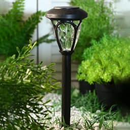 Садовый светильник «Ретро», уличный, на солнечной батарее, 9.5×39.5×9.5 см, 1 LED, свечение белое