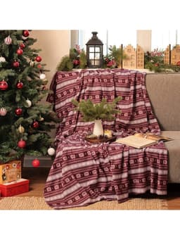 Плед флисовый новогодний «Экономь и Я. Зимний орнамент», 150×130 см