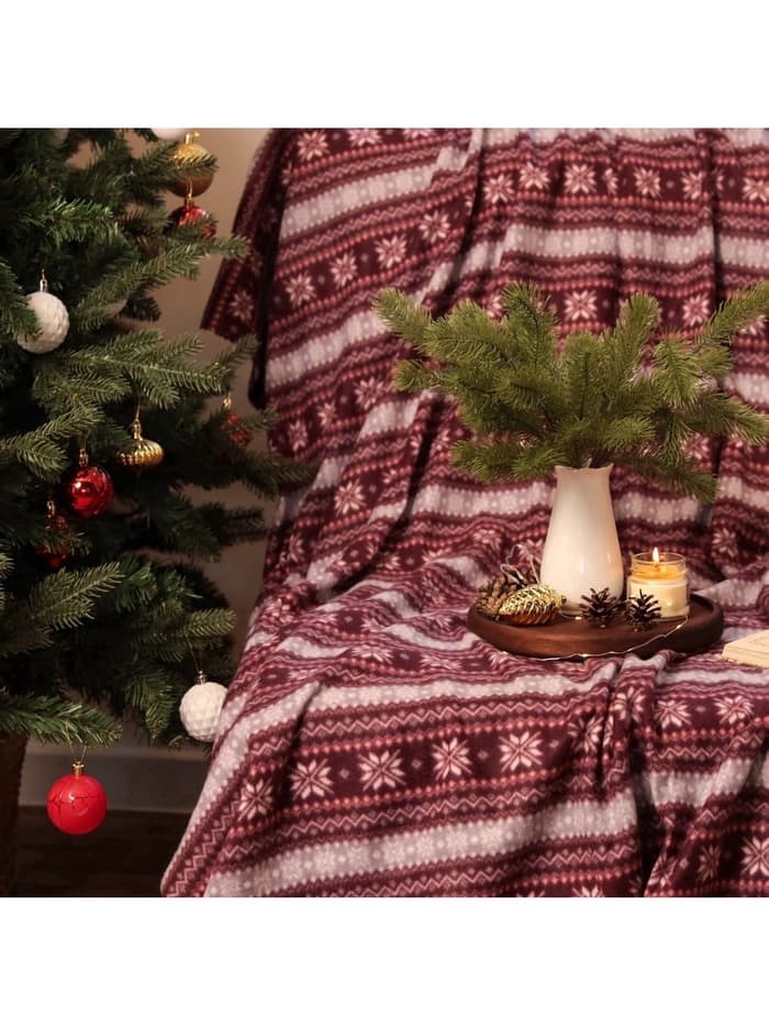 Плед флисовый новогодний «Экономь и Я. Зимний орнамент», 150×130 см