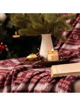 Плед флисовый новогодний «Экономь и Я. Зимний орнамент», 150×130 см