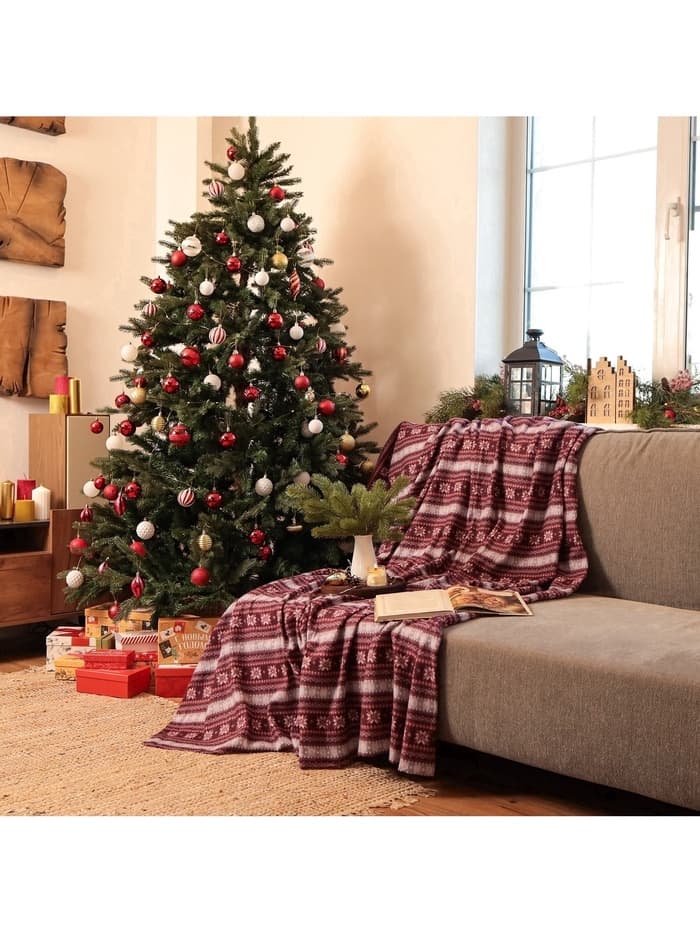 Плед флисовый новогодний «Экономь и Я. Зимний орнамент», 150×130 см