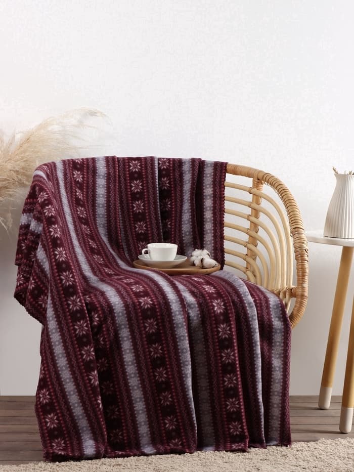 Плед флисовый новогодний «Экономь и Я. Зимний орнамент», 150×130 см