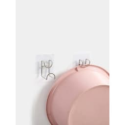 Держатель универсальный на липучке, 7×6×7 см, хром