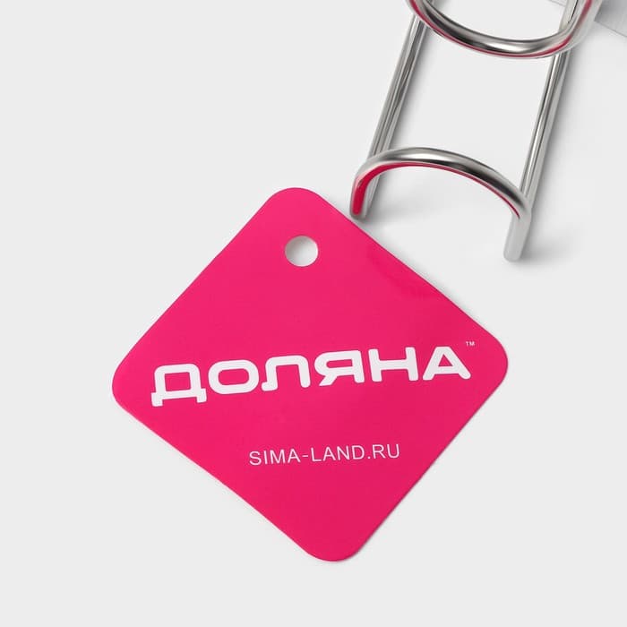 Держатель универсальный на липучке, 7×6×7 см, хром