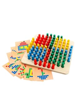 Мозаика деревянная Десятое Королевство «Весёлые столбики»