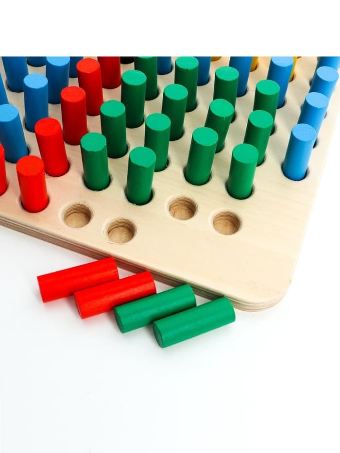 Мозаика деревянная Десятое Королевство «Весёлые столбики»