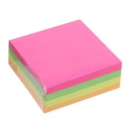 Блок с липким краем, 76×76 мм, 320 листов, флуоресцентный, 4 цвета