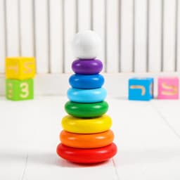 Пирамидка деревянная, 8 элементов