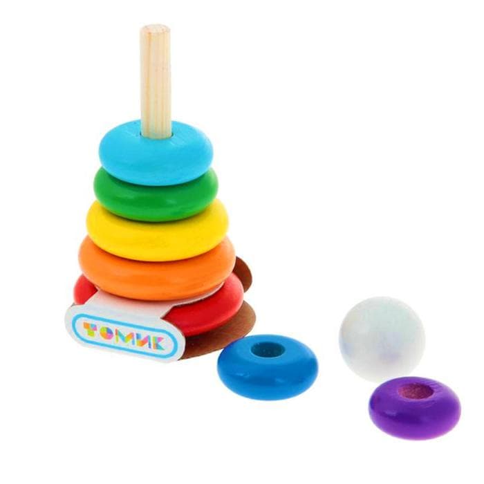 Пирамидка деревянная, 8 элементов