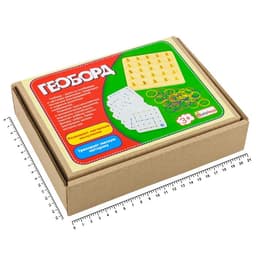 Геоборд «Резиночки» Alatoys, 20 двусторонних карточек, 50 резинок, 14×14×2.5 см