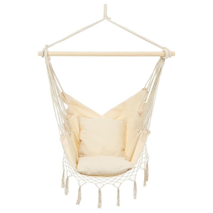 Гамак-кресло maclay, 60×80 см, подвесное, плетёное, бежевое