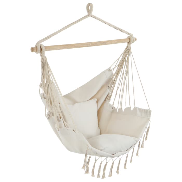 Гамак-кресло maclay, 60×80 см, подвесное, плетёное, бежевое