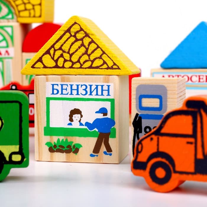 Конструктор деревянный «Транспорт», 45 деталей