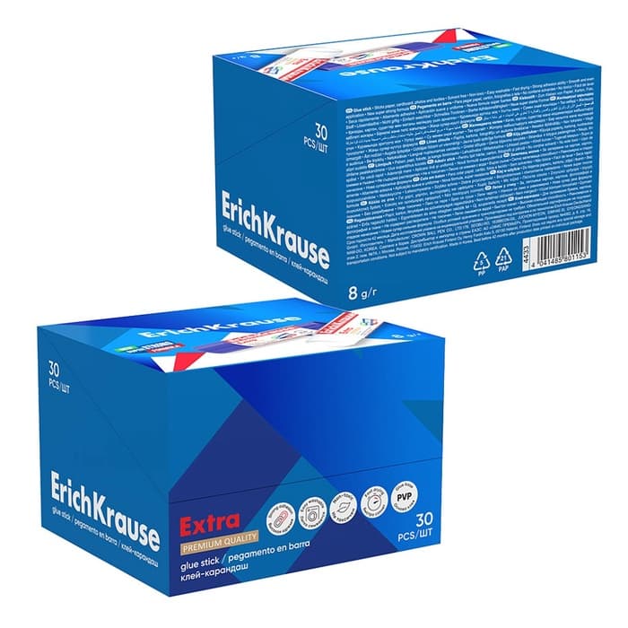 Клей-карандаш, ErichKrause Extra PVP, усиленный, 8 г