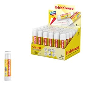Клей-карандаш ErichKrause Crystal PVP, прозрачный, 8 г