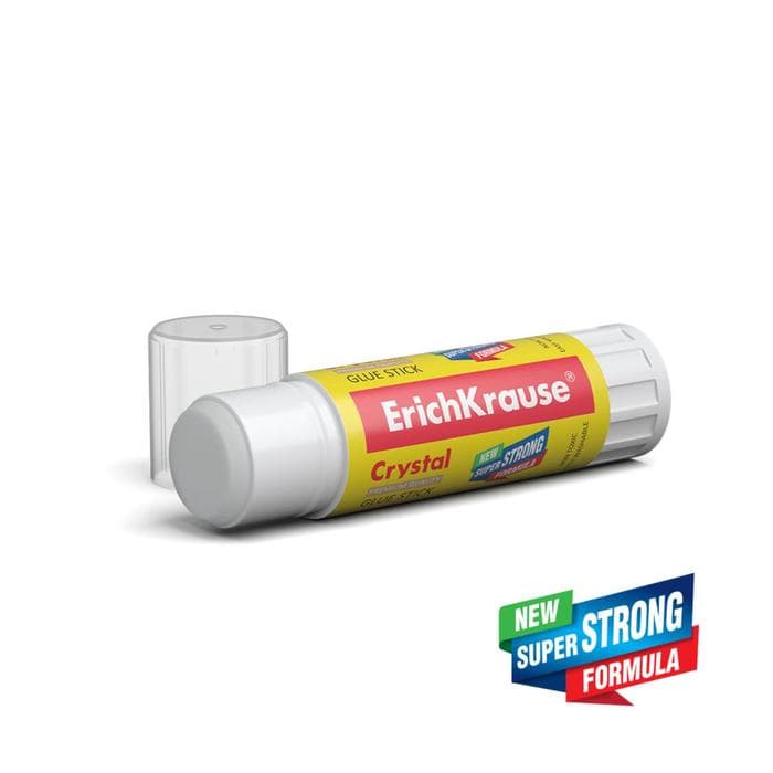 Клей-карандаш ErichKrause Crystal PVP, 15 г, прозрачный