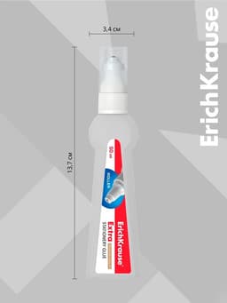 Клей-роллер канцелярский ErichKrause, 50 мл, с роликовым аппликатором, подходит для бумаги, картона и ткани, морозостойкий