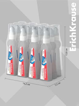 Клей-роллер канцелярский ErichKrause, 50 мл, с роликовым аппликатором, подходит для бумаги, картона и ткани, морозостойкий