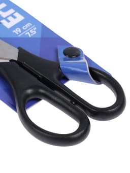 Ножницы ErichKrause Standard, 19 см, двойная заточка, нержавеющие лезвия, ударопрочный пластик, блистер, чёрные