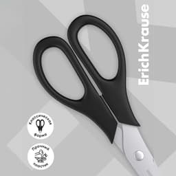 Ножницы для левшей ErichKrause Standard Left Hand, 17 см, лезвия из нержавеющей стали, ударопрочный пластик, европодвес