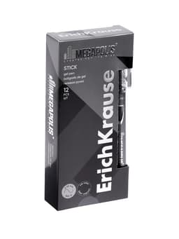 Ручка гелевая ErichKrause Megapolis Gel, чернила чёрные, узел 0.5 мм, длина линии письма 500 метров