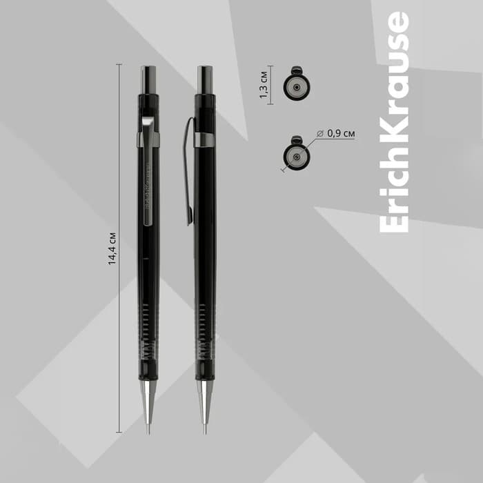 Карандаш механический ErichKrause «Black Pointer», 0.5 мм, НВ, в коробке