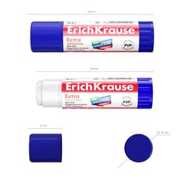 Клей-карандаш ErichKrause Extra, усиленный, 36 г