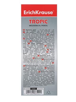 Карандаш механический ErichKrause. Tropic, толщина грифеля 0.5 мм, НВ, МИКС